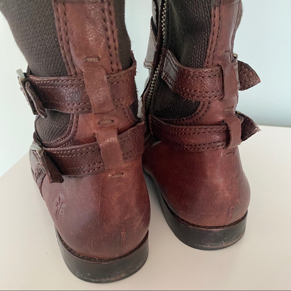 Frye Brown Leather Riding Boot 8 - Picture 3 of 4